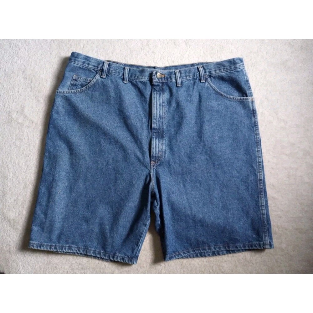 Wrangler Hero Relaxed Fit Shorts Mens 46 actual Blue Denim Casual Comfort NEW